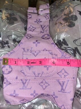 Louis V style Lavender Monogram Mini pet clothes
Small see pic for measurements
